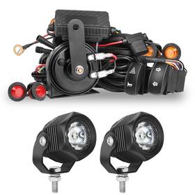 0208-tk-a-4 44industries 44c For Polaris Rzr Pro Xp R 1000 Turbo S Utv Turn Signal Kit With Round Driving Lights