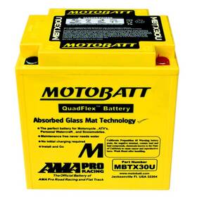 Mbtx30u-6 Arctic Cat Motobatt Agm Battery 2010-12 For Prowler 550 700 1000