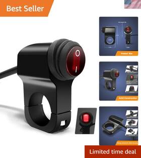 Atv Light Switch 642940106871 12v Waterproof - Durable Aluminum Alloy Handlebar Control