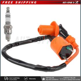 Autocparts 710414116319 Ignition Coil Kit Fit Honda Fourtrax 300 2x4 And 4x4 Atv 1988-2000 With Spark Plug
