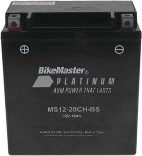 Ms12-20ch-bs Bikemaster 780773 Agm Platinum Ii Battery #ms12-20ch-bs Kawasaki 78-0773