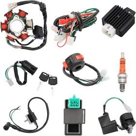 Bh-qm190943 Bohisen Quad Wire Harness Complete Electrics Stator Coil Cdi Wiring Solenoid