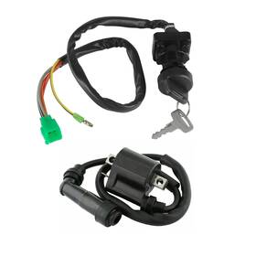 Sw123 Caltric Ic105/sw123 Ignition Coil And Key Switch Fits Suzuki Lt-f160 Quadrunner Atv 1991 2004