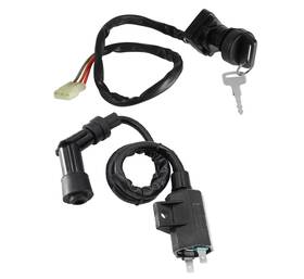 Ic114 Caltric Sw126/ic114 Ignition Coil And Key Switch Fits Suzuki Lt-f250 Ozark 250 Atv 2002 2014