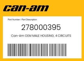 278000395 Can-am Genuine Male Housing 4 Circuits - 278000395 Can-am Genuine Male Housing 4 Circuits -