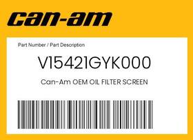 V15421gyk000 Can-am Genuine Oil Filter Screen -