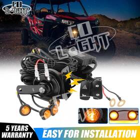 Lb-zx-4y-65 Colight For Polaris Rzr 800 900xp Utv Side By Turn Signal Light Kit With Horn&leds 12v