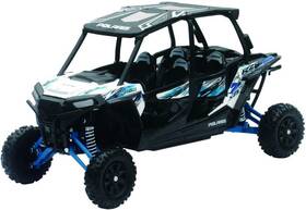 57843b Eazymove New Ray Toys 1 18 Scale Atv - Polaris Rzr 4 Turbo Xp Matte White Lightning Pwc
