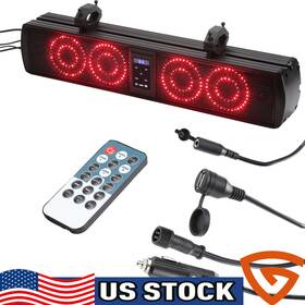 Amber020029210902 Gearzaar 26in Universal Rgb Atv Utv Sound Bar Speaker Marine Soundbar For 1.2 Inch To 2 Roll