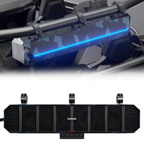 Mp263 Gohawk 600w 25 Inch 8 Speaker Bluetooth Marine Atv Utv Rzr Sound Bar Fm Radio Stereo System
