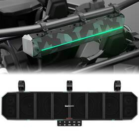 Gohawk Mp264 600w 25 Inch 8 Speaker Bluetooth Marine Atv Utv Rzr Sound Bar Fm Radio Stereo System