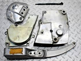 7812895 Harley 79 Harley-davidson Hd Xl1000 - Oem Misc. Metal Gaurds Chain And Gague Mount
