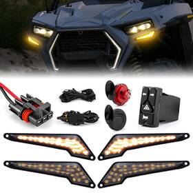80202008 He Turn Signal Street Legal Kit Horn Plug &play 4-button Switch For Polaris Rzr Pro