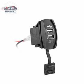 He-70204011 He 12v Dual Usb Charger Socket Rocker Switch For Cfmoto Zforce 500 600 800 950 1000