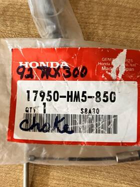 17950-hm5-850 Honda 17950-hm5-a80 Oem Genuine Trx300 Trx300fw Choke Cable 92-96