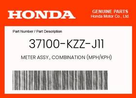 37100-kzz-j11 Honda Genuine Meter Assy. Combination Mph/kph -
