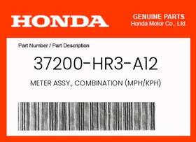 37200-hr3-a12 Honda Genuine Meter Assy. Combination Mph/kph -