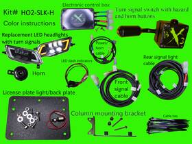 Ho2-slk-s Honda Pioneer 1000 New Headlight Turn Signal Street Legal Kit Self Cancelling