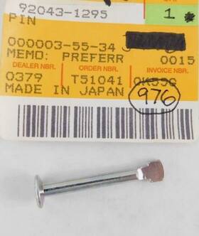 92043-1295 Kawasaki New Genuine 1986-1987 Klf300 Bayou Atv Quad Dowel Pin Oem