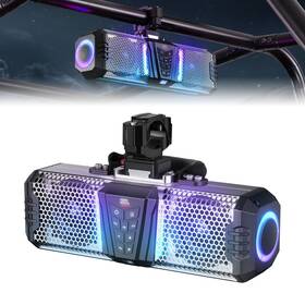 B0117-03002-bk40b-ey Kemimoto Midnight Sl40b 16ftft Rgb Utv Sound Bar 300w Peak Power With Battery Ip66