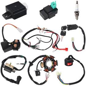Lar-lwh221 Laxeem Complete Electrics Wiring Harness Kit Coil Stator Solenoid Relay Cdi