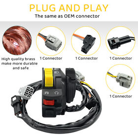 3509-011 Left Handlebar Start Stop Kill Switch Headlight For 2006-2008 Arctic Cat 400 Dvx