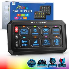 Mic-08-25101 Mictuning 8 Gang Rgb Switch Panel - Led Touch Relay System 12/24v Circuit