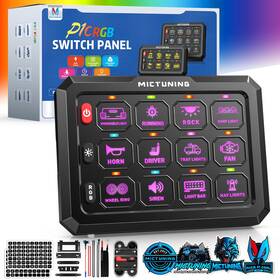 Mic-08-25201 Mictuning P1c Rgb 12-gang Led Switch Panel Touch Relay System Circuit Box