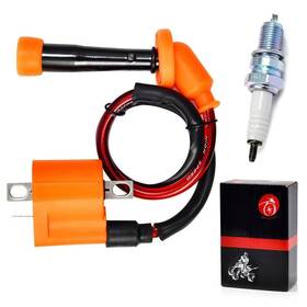 Moto1988 Suz649832 Ignition Coil For Suzuki Ltz400 Quadsport 2003-2013 33410-09f00 With Spark Plug