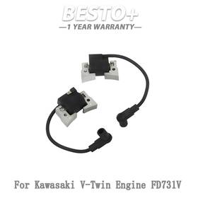 21121-2106 Munirater 21121-0710 2x Ignition Coil Spark Plug For Kawasaki Fd731v 211212104