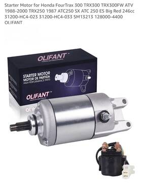 12800-4400 Olifant Starter Motor For Honda 1987-2000 Fourtrax 300 Atv Trx250 Atc250 Sx Atc Big Red
