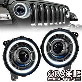 5839-504 Oracle Lighting Oculus Bi-led Projector Headlights For Jeep Jl / Jt- Matte Black