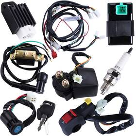 Automotive-xhkg-gyb26 Otohans Automotive Full Wiring Harness Loom Coil Regulator Cdi Solenoid Relay Spark Plug For 4 Stro