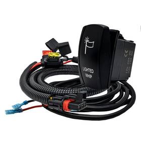Wh-12xp43d Oz Usa Pulse Power Busbar Plug Wire Harness Whip Light On/off Rocker Switch