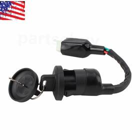Partsebuy 710414058022 Ignition Key Switch Fits Polaris Outlaw 90 2007-2014 Dinli Usa 2 Part