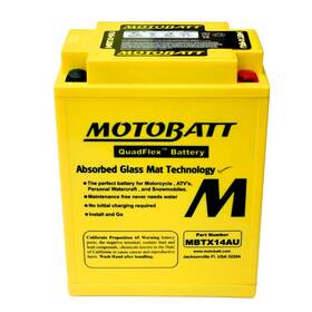 Mbtx14au-46 Polaris Motobatt Agm Battery Fits Hawkeye Sportsman 300 Magnum 330 335