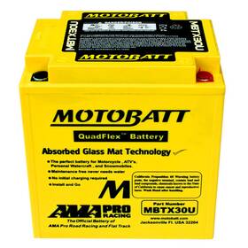 Mbtx30u-7 Polaris Motobatt Agm Battery Fits Arctic Cat Wildcat 1000 2002-03 Ranger 425 2x4