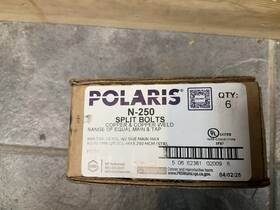 N-250 Polaris P1250 Split Bolts Copper 1/0 Sol-max 250 Mxm Stranded Box Of 6