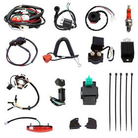 Pro Bat Dhsmwh006n Full Electrics Wiring Harness Coil Cdi Spark Plug Kits For 50cc 70cc