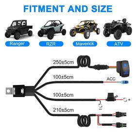 B0dl5lm51d Psler Utv Atv Fan Override Switch Kit With Relay Engine Rocker Maverick X3