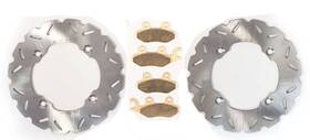 A-63911 Race-driven 2014-2016 Can-am Maverick 1000r 4x4 Front Riptide Brake Rotors And Pads