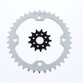 F-26697 Race-driven 2009 - 2013 Yamaha Yfz450 13 Tooth Front And 38 Rear Silver Sprocket