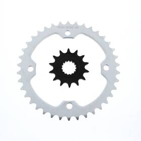 F-26786 Race-driven 2009 - 2013 Yamaha Yfz450r 14 Tooth Front And 38 Rear Silver Sprocket