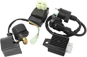 Nbra-0206 Real Plus Ignition Coil Ac Cdi Solenoid Relay And Voltage Regulator For 50cc Atv