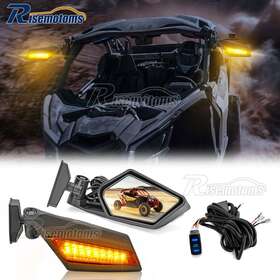 80301028 Ri For 2017-23 Can-am Maverick X3 Upgraded Side Led Mirrors And Turn Signal Wire Kit