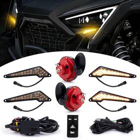 80202007 Si Utv Turn Signal Kit With 115d Horn Street Legal Triangle Blinker For Ranger Rzr X3