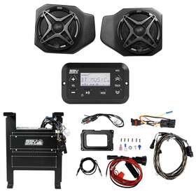 180-rg4-2a Ssv Works Bluetooth Receiver 6.5 Inch Speakers Kick Panel Pods For 2018 Polaris Ranger Xp1000