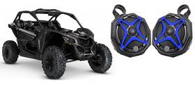 180-us2-c65 Ssv Works 180-us2-c65/185u 6.5 Inch Roll Bar Cage Tower Speakers For Can-am Maverick X3 Pods Blue Grills