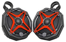 180-us2-c65u-cgn Ssv Works 6.5 Inch Roll Cage Tower Speakers For Polaris General Pod Enclosures Red Grills