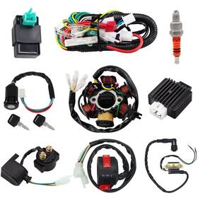485753  Svzadipe Complete Atv Universal Wiring Harness Kit For 50cc-125cc Go Kart Quad Dirt